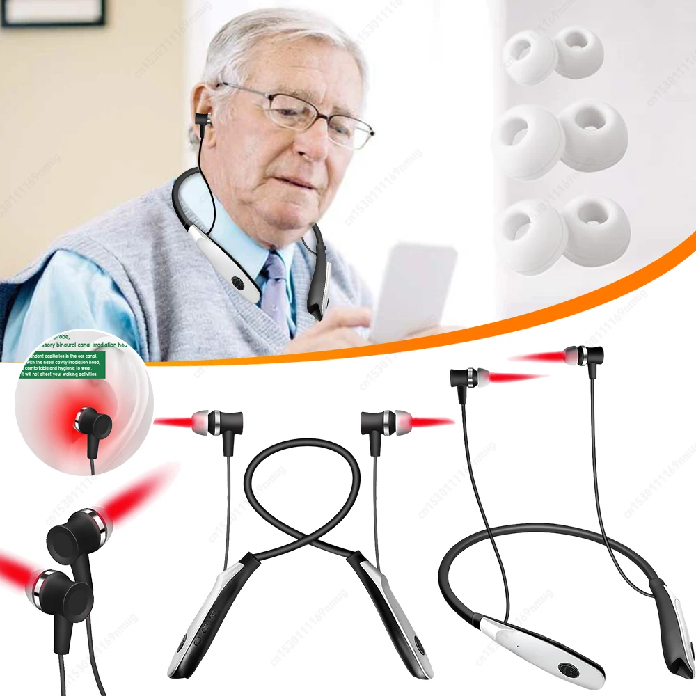 

Neck Hanging Portable Red Light Ear Therapy Device 650nm Ear Irradiator Physiotherapy Earplug for Nose & Ears Reduce Tinnitus