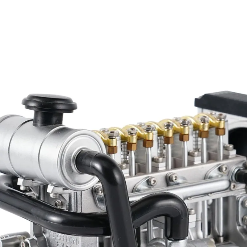 

Mini Gifts TECHING Diesel Four-cylinder Mechanical Engine Metal Engine RC HOBBY KIT Model for Building Collecting Toy Model