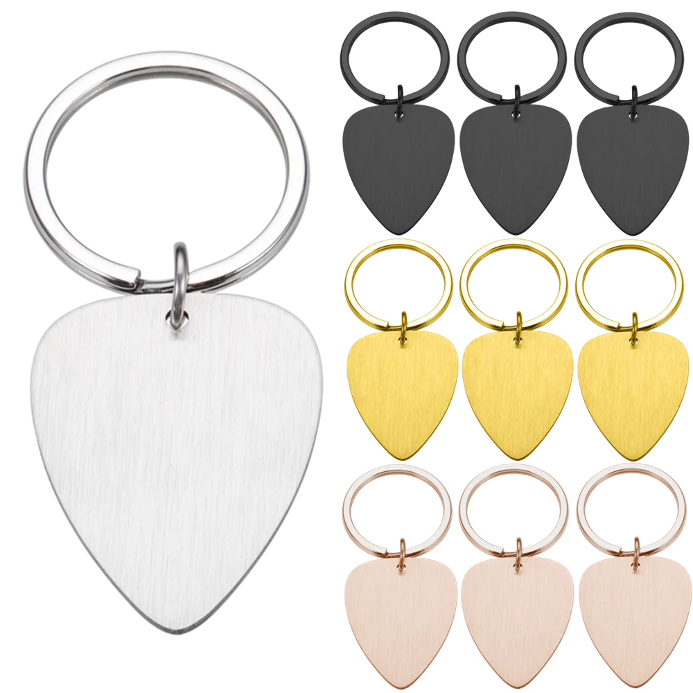 10Pcs/Lot Blank Conical Pet ID Tag for DIY Custom Logo Couple Name Tapered Keychain Stainless Steel Keychains Wholesale