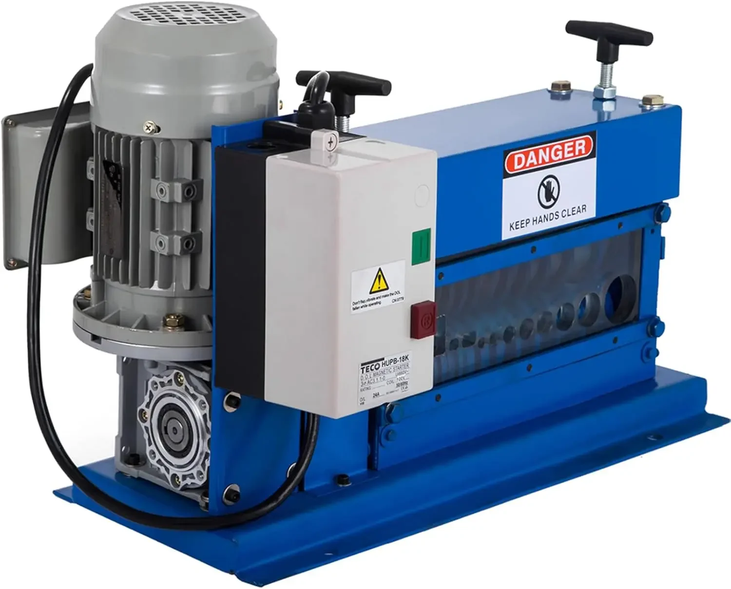 

Cable Wire Stripping Machine 18 AWG - 1" OD Wire Range, Portable Powered Wire Stripper Machine 11 Channels 10 Blades