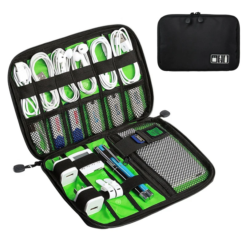 Gadget Organizer USB Cable Storage Bag Travel Digital Electronic Accessories Pouch Case USB Charger Power Bank Holder Kit Bag