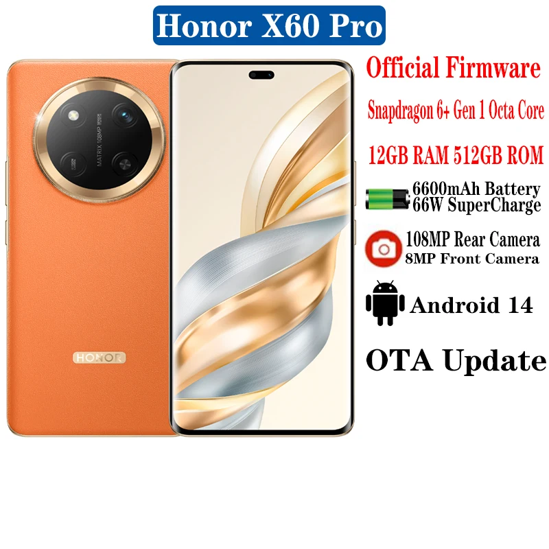 Official New Honor X60 Pro 5G Smartphone 6600mAh Big Battery 66W  6.78