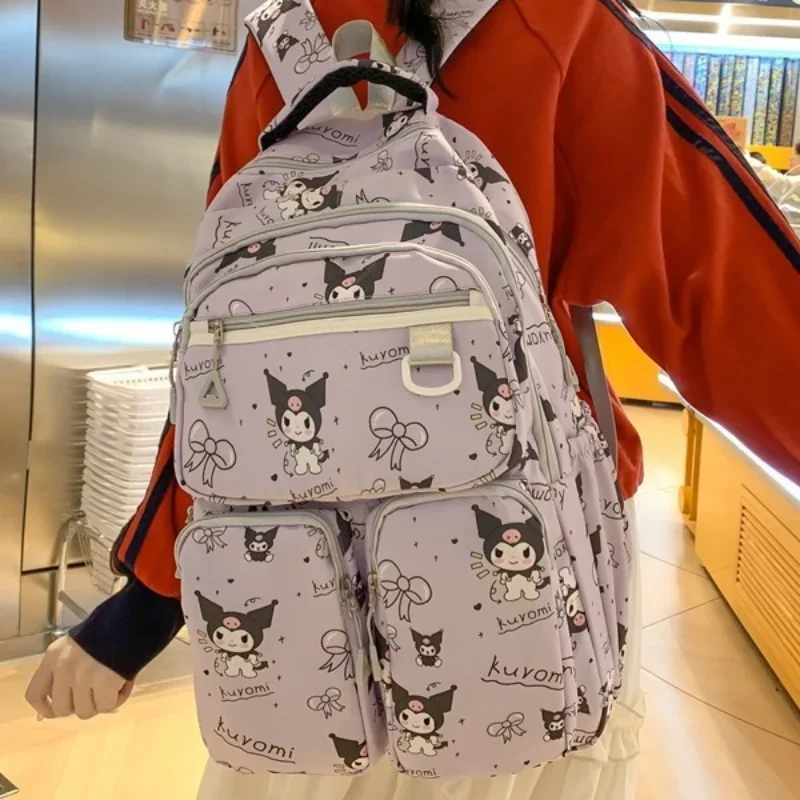 Sanrio-mochila escolar Clow M para estudiantes, gran capacidad, informal y ligera, hombrera, Linda mochila de dibujos animados