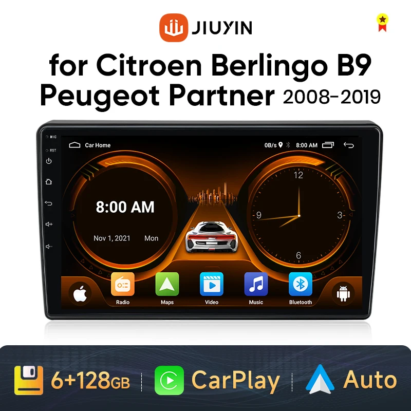 

Car Radio Stereo Android 13 CarPlay For Citroen Berlingo 2 B9 Peugeot Partner 2008-2022 Multimedia Video Player GPS Autoradio HU