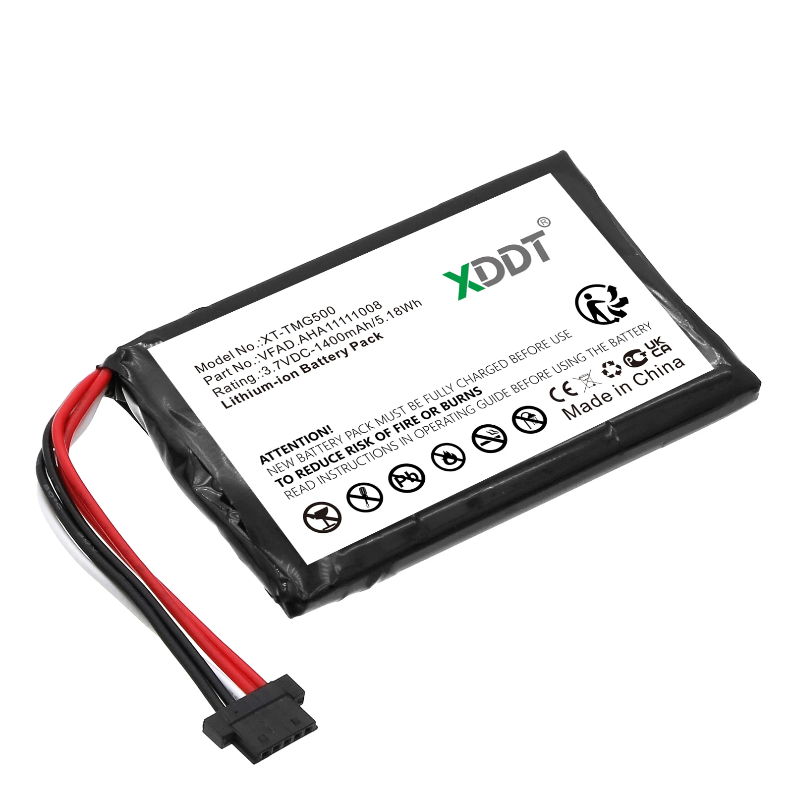 بطارية GRYAN لـ TomTom:6027A0089521,AHA11110005,FMB0932008731,P2,VF65,VF6D,VF6S,One 140,1EK0.052.02,One 140S US,GO 600