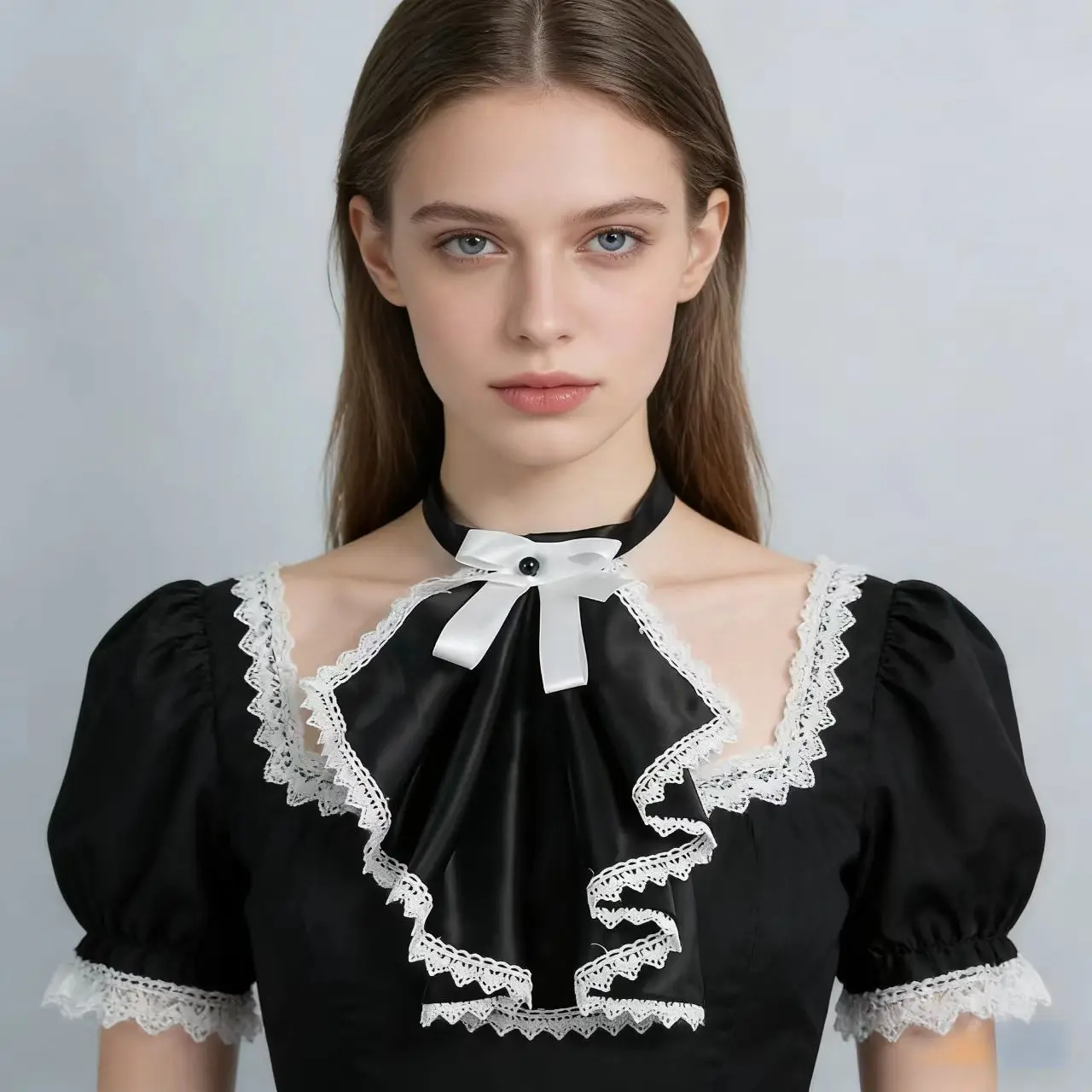 Retro lace raffia neckband, fake collar, opera circus studio photography accessories, cosplay props