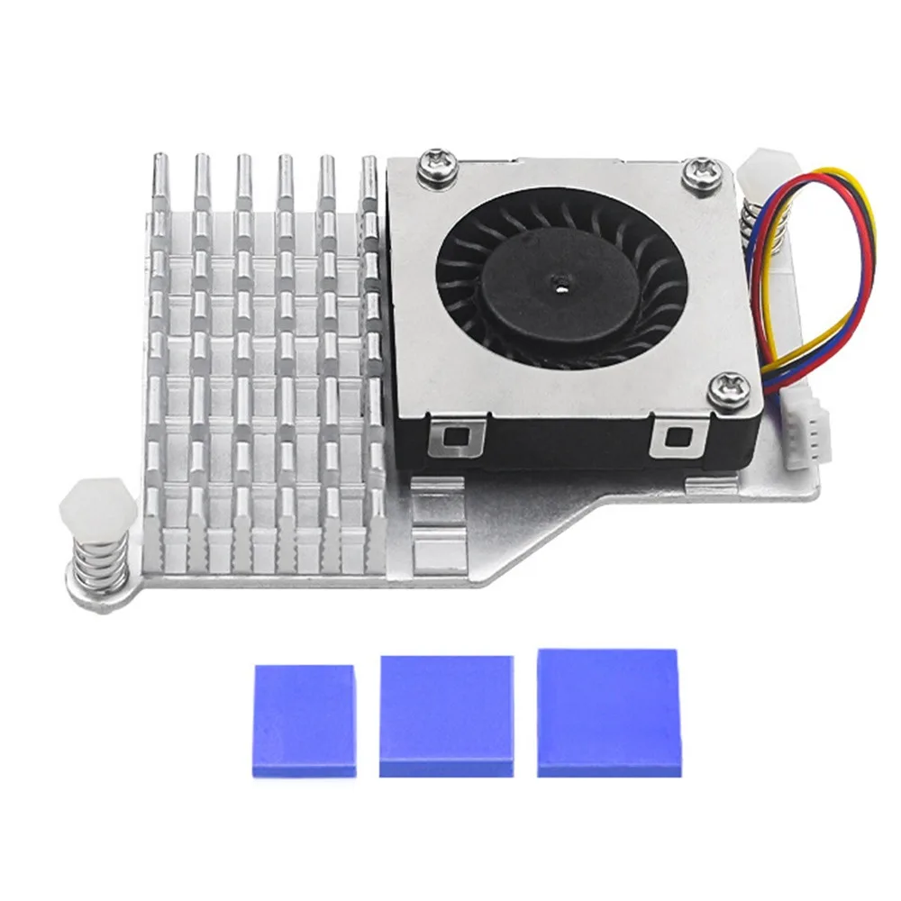 NEW Anodized Aluminum Active Cooler PWM Speed Adjustable DV 5V Heatsink Fan DIY Cooling Radiator for Raspberry Pi Accessories