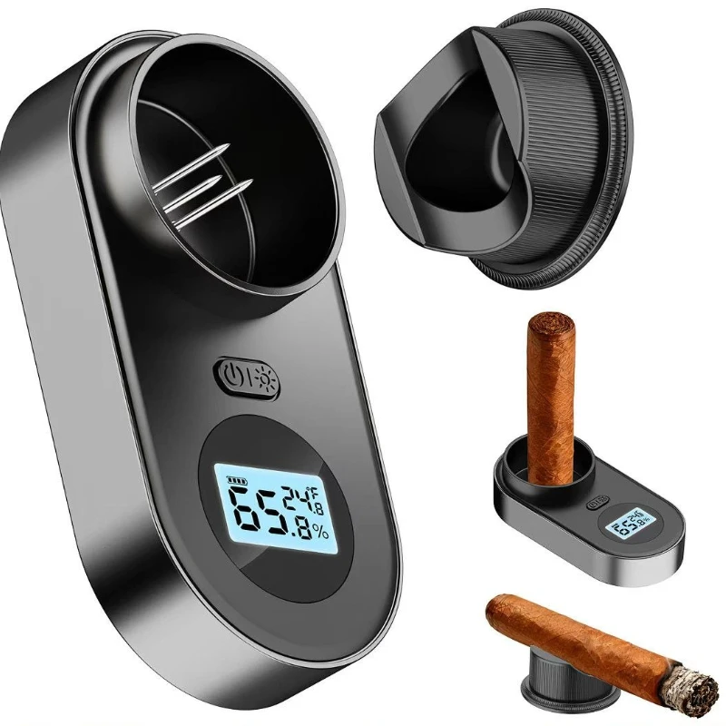 Cigar temperature and humidity measuring instrument, three-pin detection, long battery life