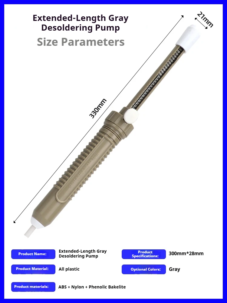 

A powerful large-sized soldering iron, a manual soldering iron for removing solder dross, and a tool for desoldering