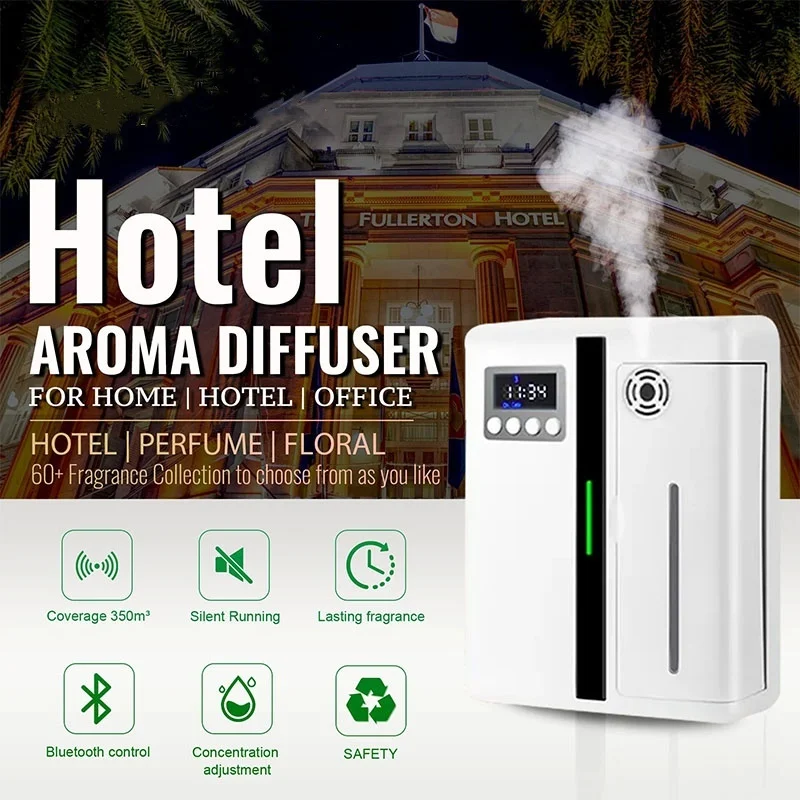 Smart fragrance dispenser, hotel scent diffuser, bathroom showroom, club, ballroom, and additional fragrance machine