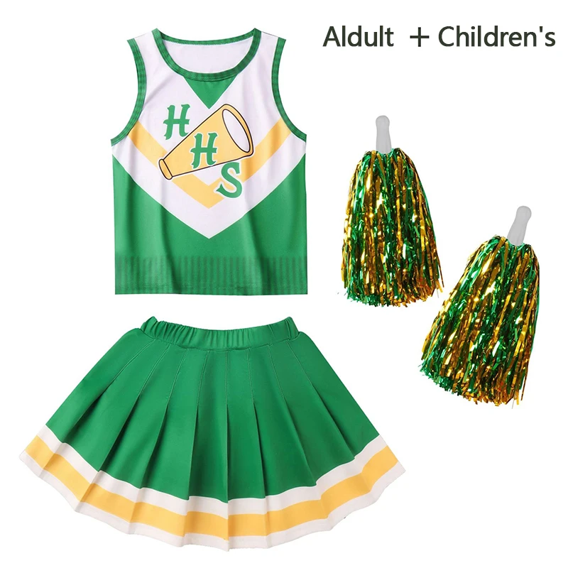 

Stranger Season 4 Chrissy Cunningham Cheerleader Cosplay Hawkins High School Costume Skirt Uniform Suit Adult Kids Gifts