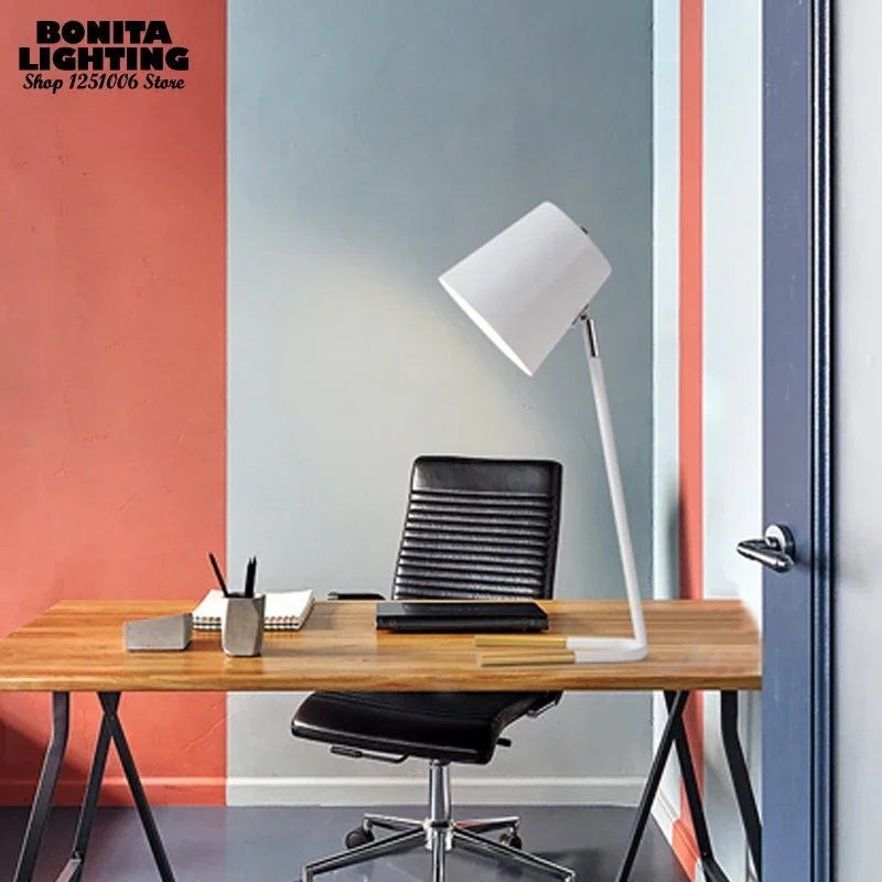 Nordic Simplistic Macaron Color Reading Table Lamp Living Room Bedside Study Room Creative Design Angle Adjustable LED Desk Lamp