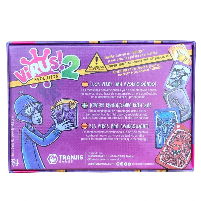 Virus II Evolution Infected Card Toy Family Party Game Table Game