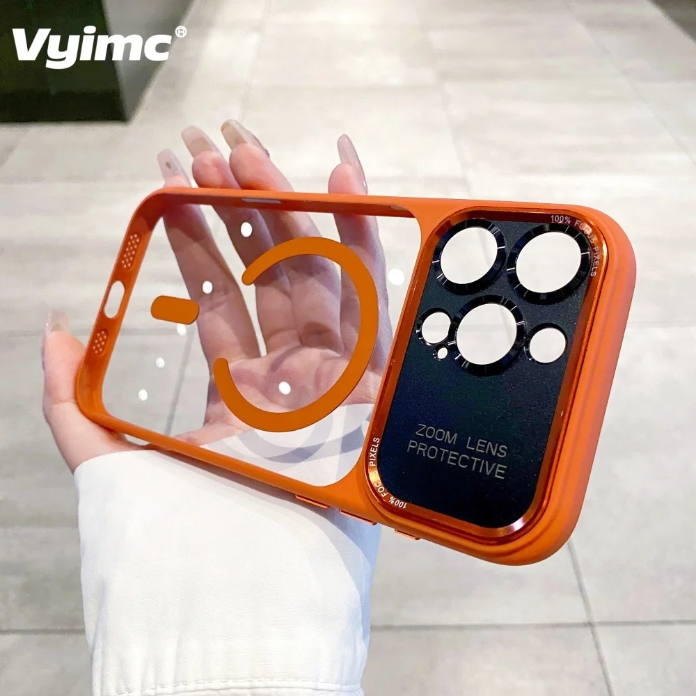 Защитная рамка для объектива камеры с большим окном, магнитный чехол для iPhone 16 15 Pro Max 16 15 Pro, чехол для беспроводной зарядки Magsafe Защитная рамка для объектива камеры с большим окном, магнитный чехол для iPhone 16 15 Pro Max 16 15 Pro, чехол для беспроводной зарядки Magsafe