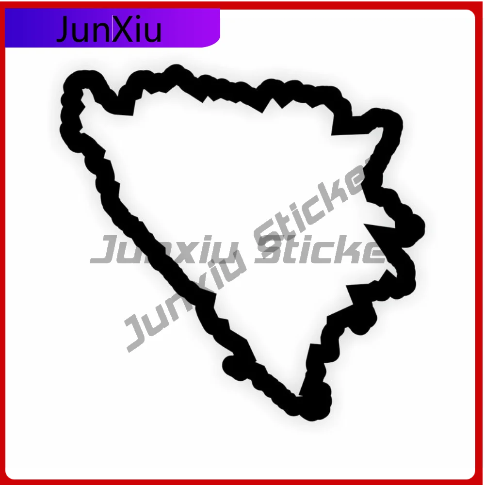 

Bosnia and Herzegovina Outline Sticker Premium Auto Accessories For Motorcycle Fridge Sun Protection Decoration Auto Waterproof