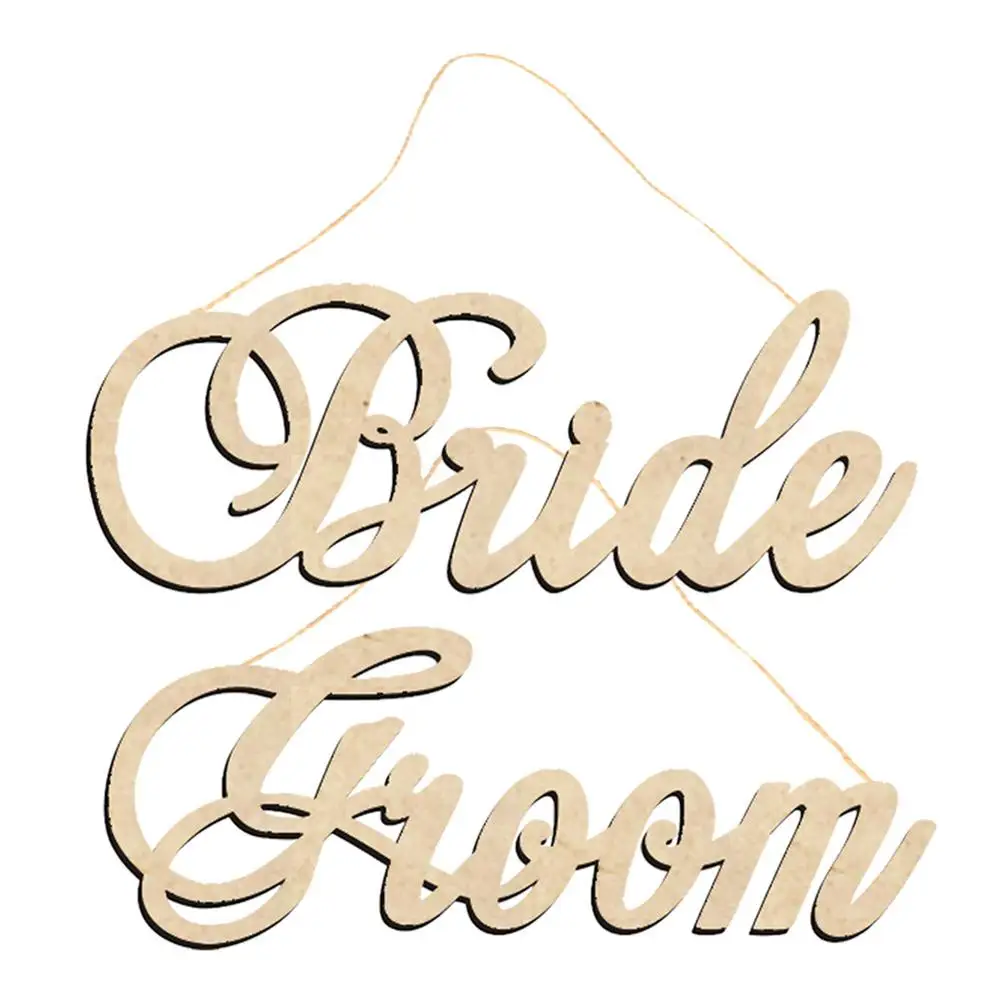 

2 Pcs Coat Hanger Hanging Ornament Letter Design Decor Wooden Decorate Decoration Beige Miss
