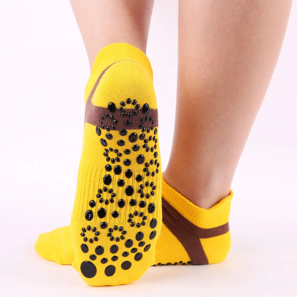 2Pairs Women Yoga Socks Cotton Anti-Skid Non-Slip Socks for Yoga Pilates Ballet Barre Workout Soft Cushioned Grip Bottom