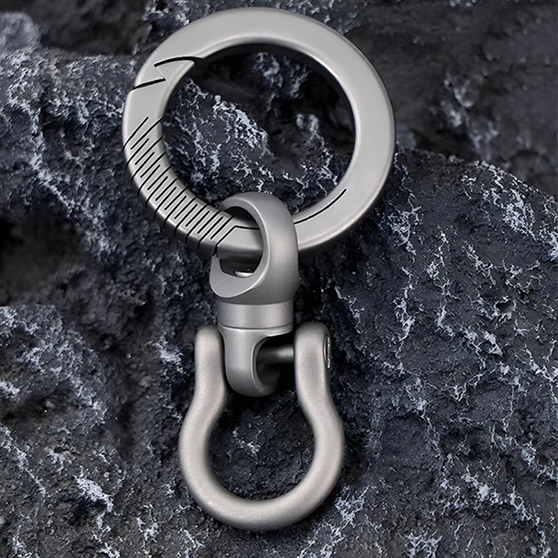 

Брелок из титанового сплава Титановый сплав 360° ° Вращающийся брелок, новый съемный многофункциональный мини-карман EDC