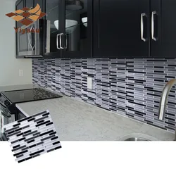 Mosaico auto-adesivo da telha backsplash adesivo de parede vinil banheiro cozinha decoração de casa diy w4