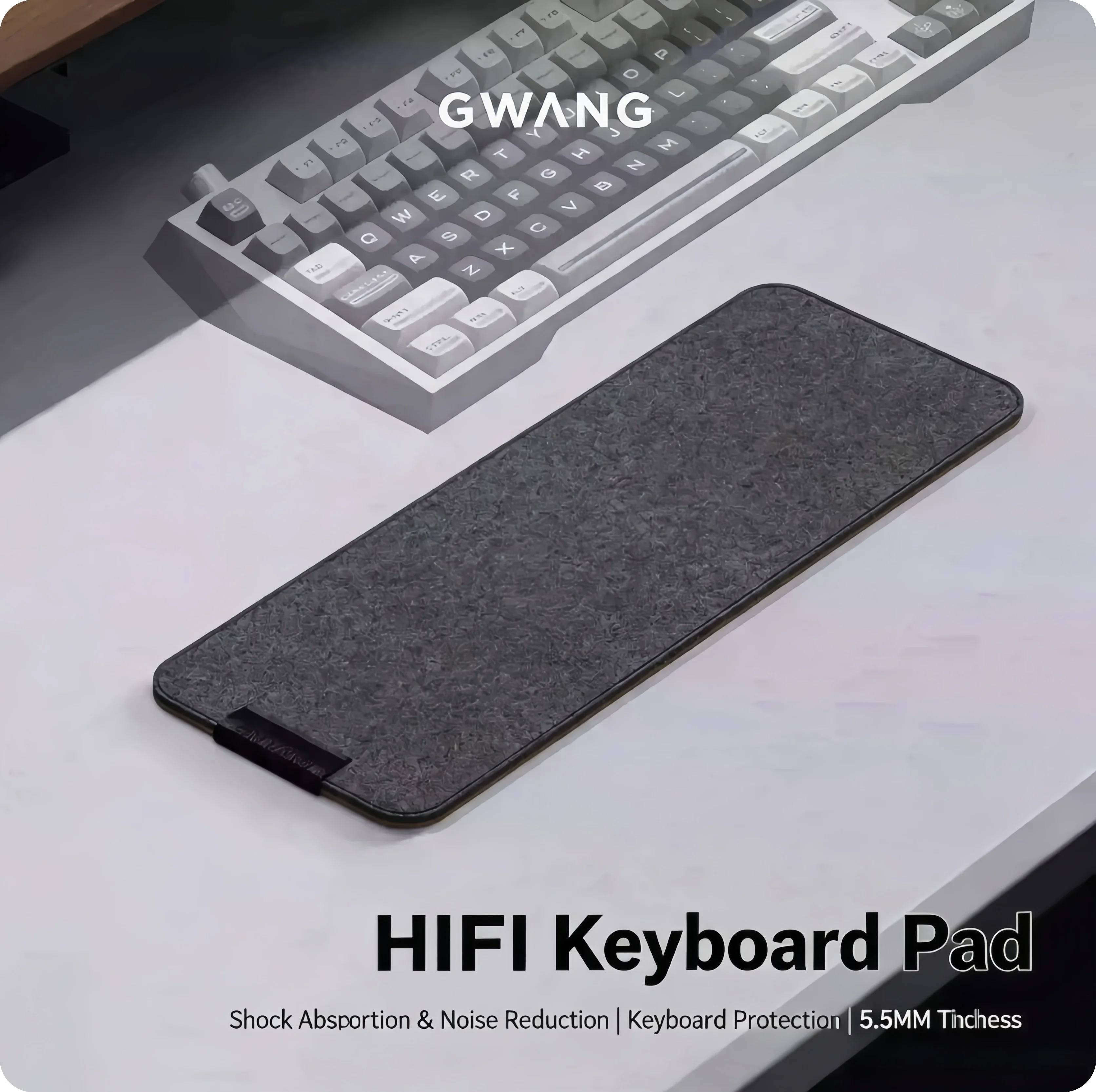 Felt Cork HIFI Sound Dampening Pad Noise Reduction Mat for 60%-100% Mechanical Keyboard Custom Typing Sound
