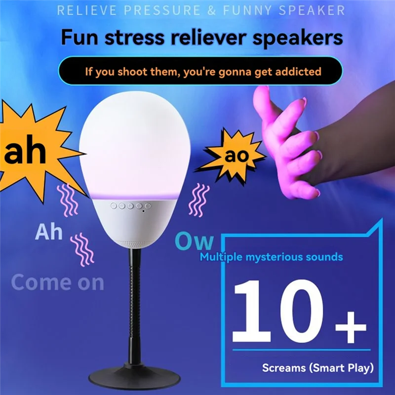 A03F-T6 Decompression Bluetooth Speaker Color Light Bedside Lamp Portable Computer With Suction Cup Small Speaker