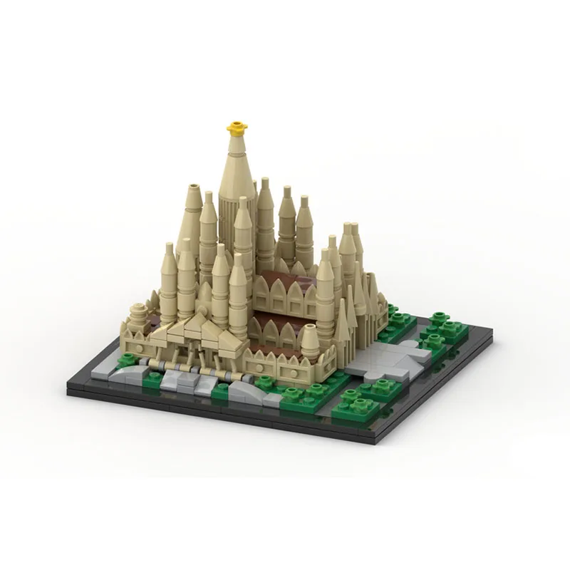 MOC Sagrada Familia miniature model building set - 452 pieces. Small building blocks for assembling toys. Suitable for all enthu