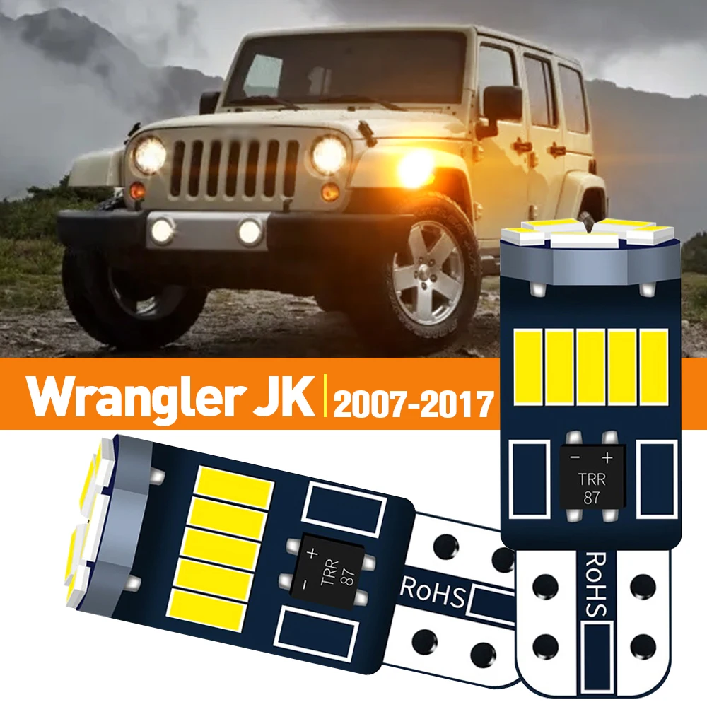 

2pcs LED Parking Clearance Light For Jeep Wrangler mk3 JK 2007-2017 2008 2009 2010 2011 2012 2013 2014 Accessories Canbus Lamp