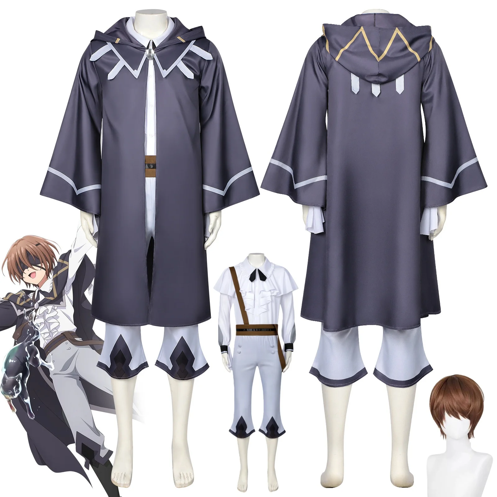 

Костюм для косплея Куно из аниме «Куно, волшебник, который может видеть», парик Куно Гуллиона, наряд для вечеринок на Рождество и Хэллоуин