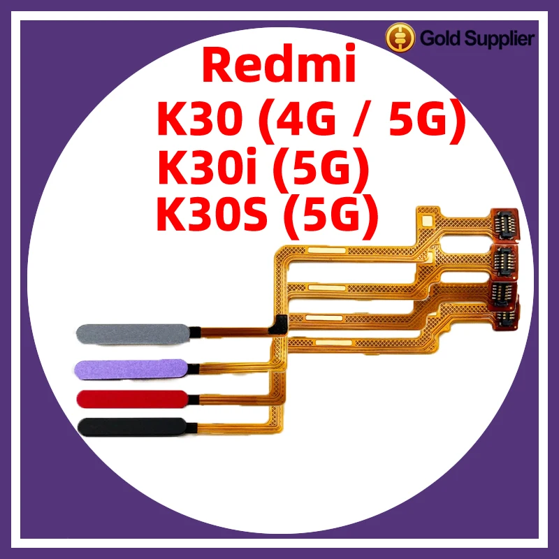 Original For Xiaomi redmi K30 k30i k30s 4g 5g Fingerprint Sensor Scanner Touch ID Connect Motherboard home button Flex Cable