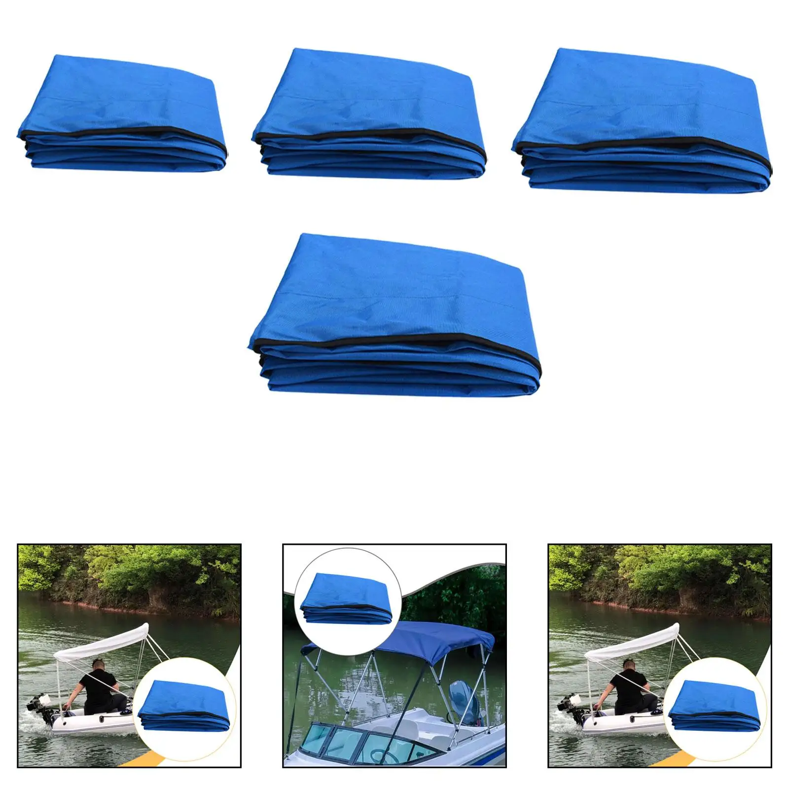 Boat Canopy Awning Cover Foldable Lightweight PVC Oxford Sun Protection for Boat Accessories