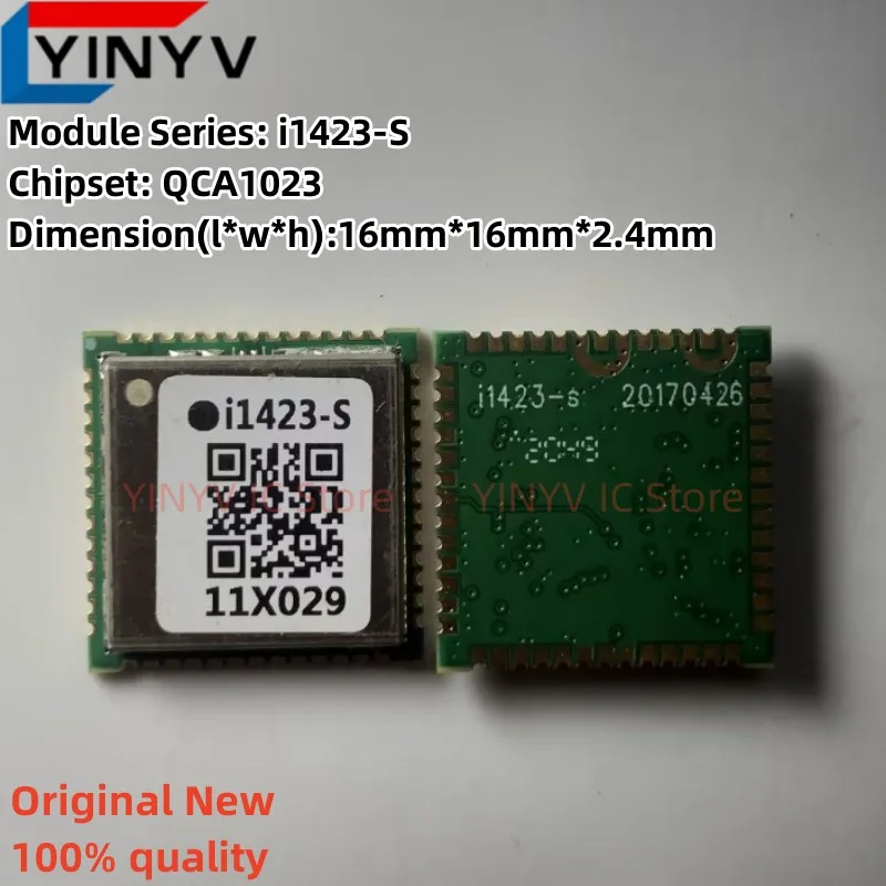 Car Bluetooth WiFi module i1423-S Chipset: QCA1023 BR/EDR:SPP,HFP,HSP,PBAP,MAP,A2DP,AVRCP,HID,DUN,PAN,FTP,OPP,iAP2 BLE:GATT,ANCS