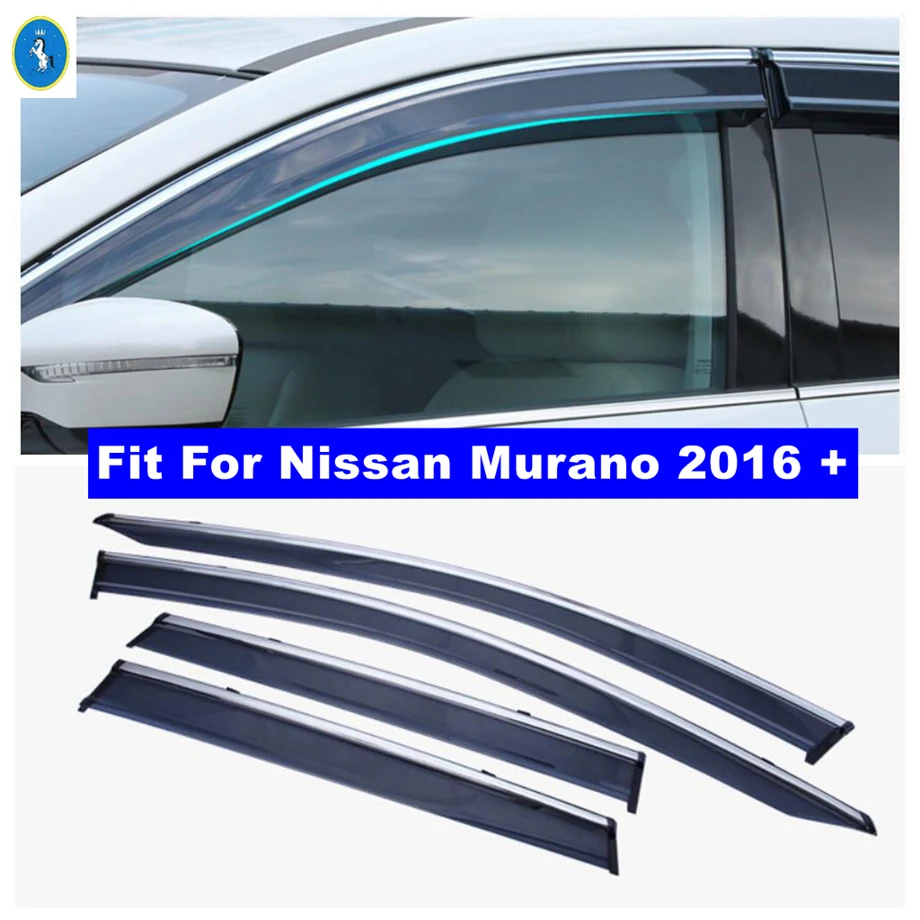 

Car Window Visors Awnings Wind Rain Deflector Visor Guard Vent Protection Kit Accessories Fit For Nissan Murano 2016 - 2021