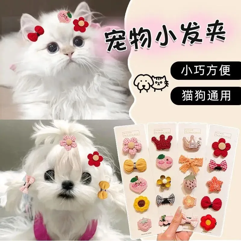 Mini Pinzas para el Pelo de Mascotas, Bonitas y Elegantes, Antideslizantes, para Teddy, Yorkie, Perros Pequeños y Gatos