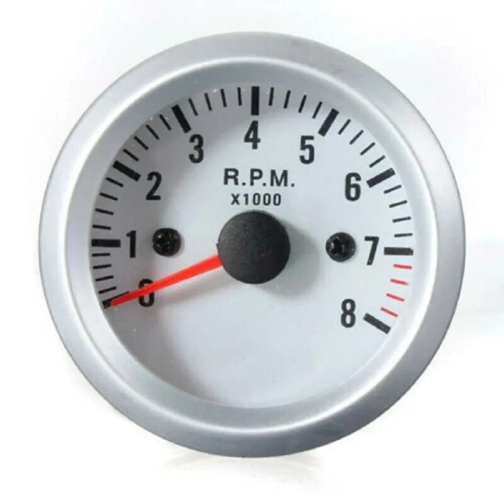 High Quality Tachometer Gauge Rev Counter Tacho Pointer 000 RPM 12V 12V Petrol Vehicles 52mm Car Motorcycle Accessories