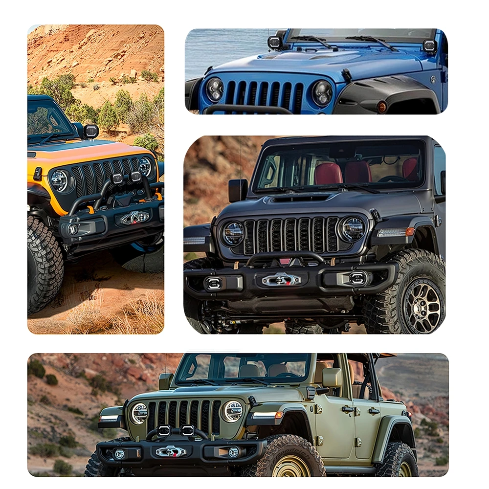 5 "بوصة الأضواء فلوش جبل LED ضوء العمل بار H4 قبالة الطريق 4X4 المصباح Atv Niva Lada JK TJ سيارة 12 فولت 24 فولت LED القيادة الضباب مصباح