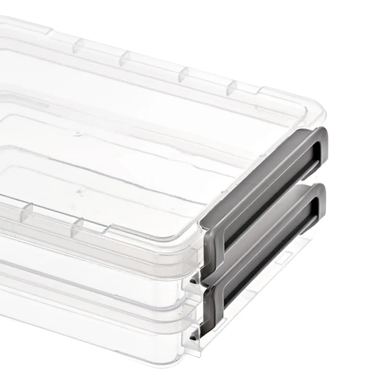 Transparente Desk Paper Organizer, File Papers Storage Box, empilhável, Viagem