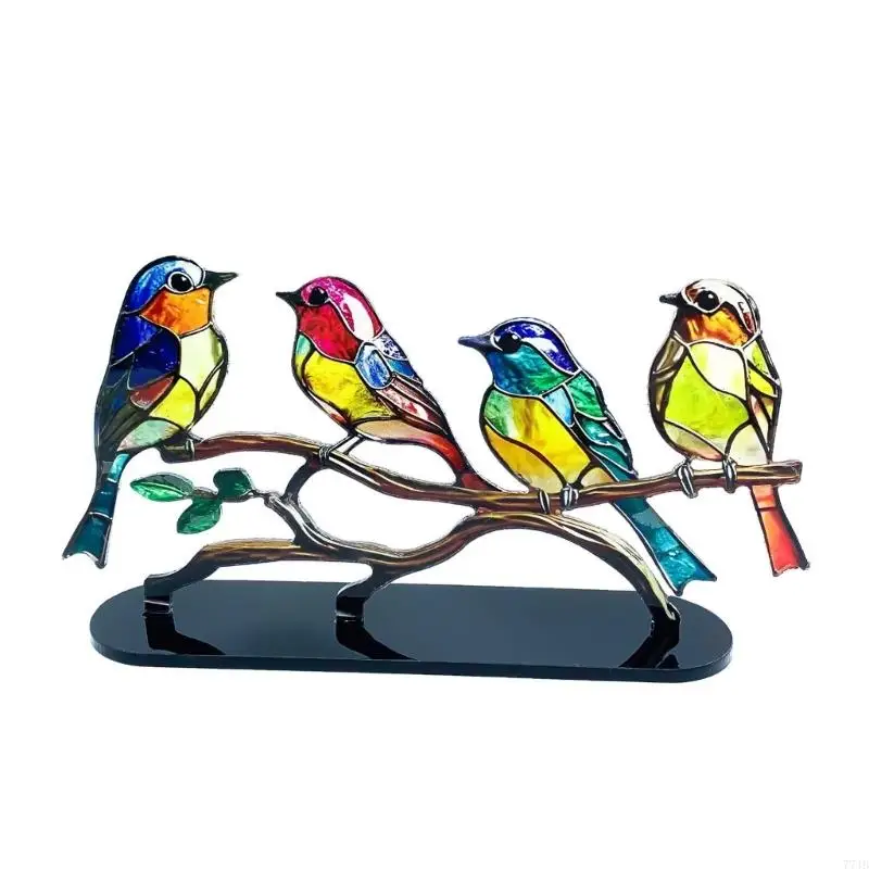 77JB Birds Desktop trang trí, chim acrylic hiện đại nghệ thuật trang trí nghệ thuật trang trí cho tủ, văn phòng, phòng khách nhà