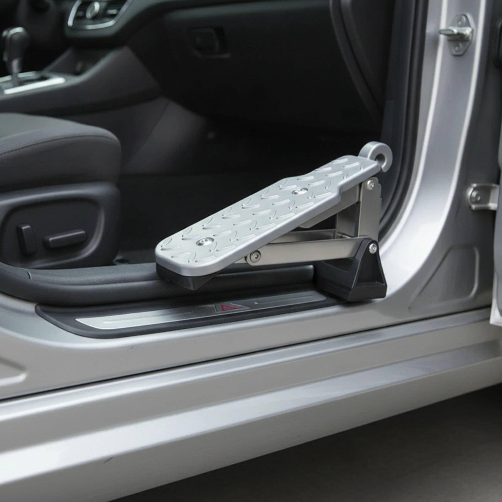 Car Roof Pedal Foldable Vehicle Door Latch Step Car Doorstep with Towel Compact Universal for Outdoor Enthusiasts