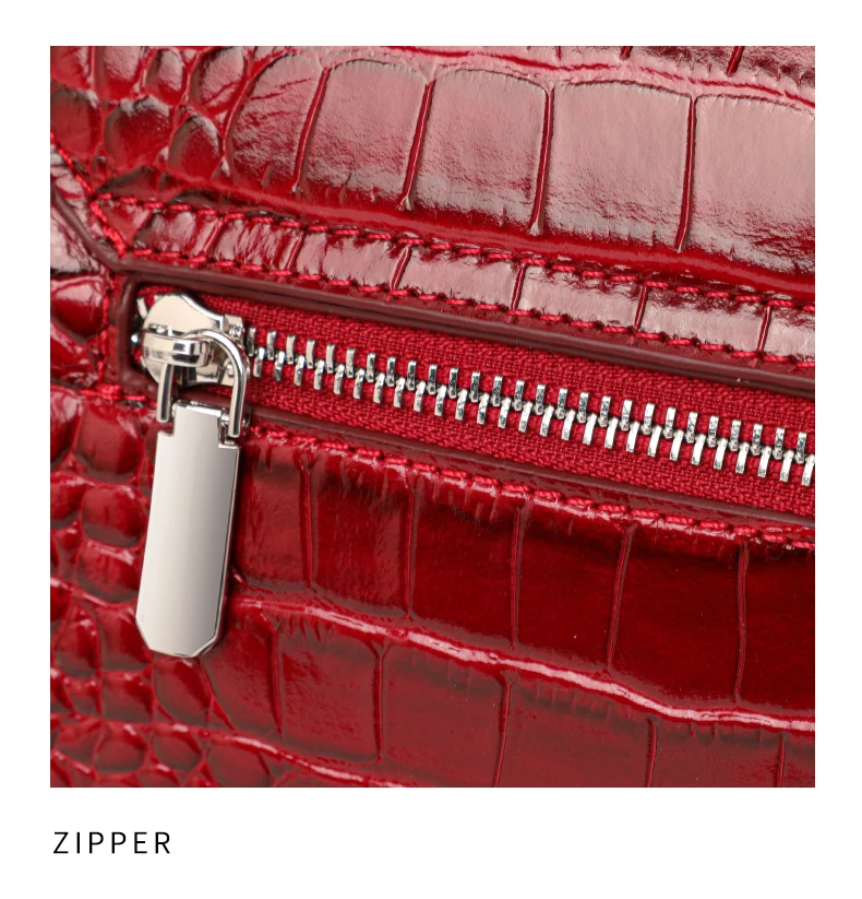 Damen-Handtasche aus Leder mit Krokodilmuster, Henkeltasche mit Schloss, Damen-Umhängetasche für Arbeit und Alltag – Detail 14