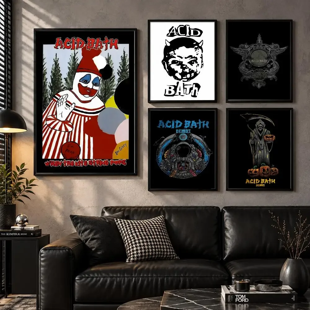 A-Acid Bath Death Poster Wall Art Sticker For Living Bedroom Bar Home Decor Mural Painting Decoration