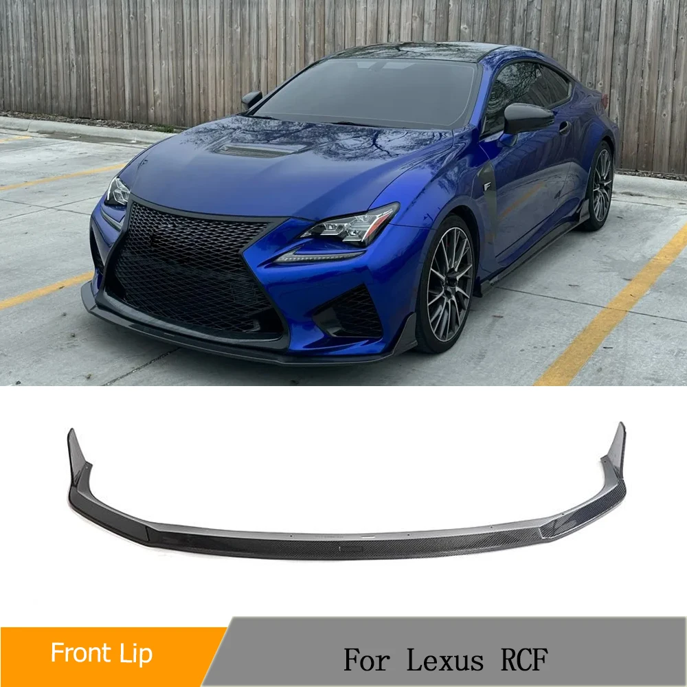 

Автомобильный передний бампер, спойлер для Lexus RCF RC F 2015-2019, передний бампер из углеродного волокна, нижний спойлер для подбородка, комплекты кузова, защита