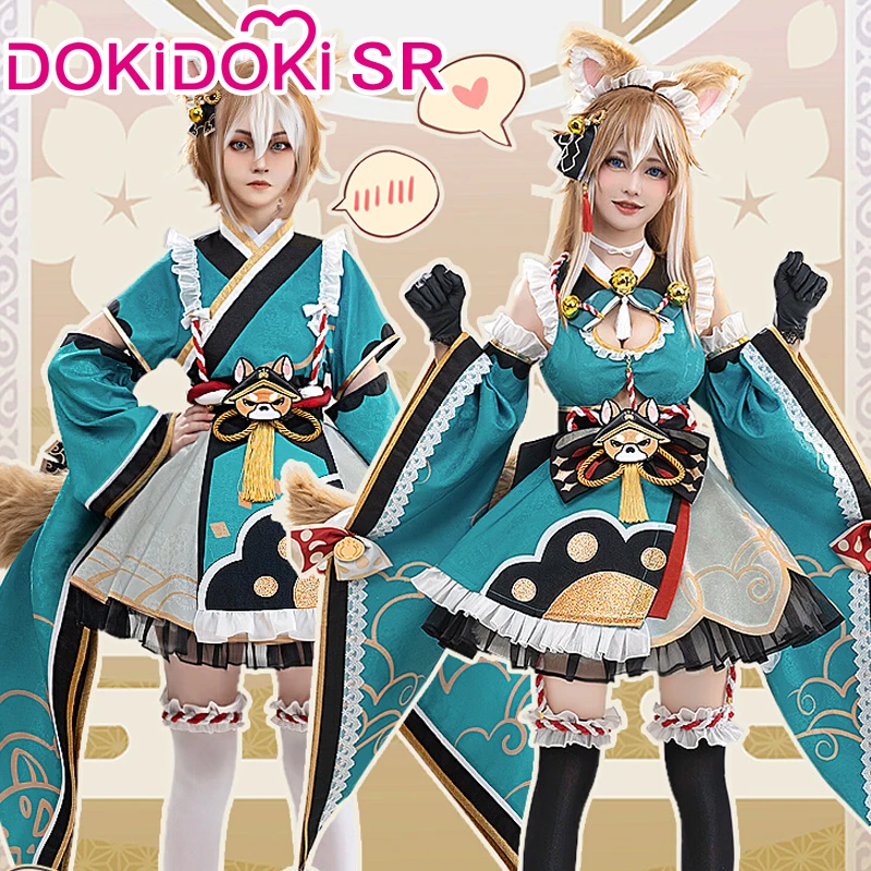 IN STOCK Miss Hina/GOROU Doujin Cosplay Game Genshin Impact Cosplay Costume DokiDoki-SR Cute Maid Uniform Cosplay Hina Halloween