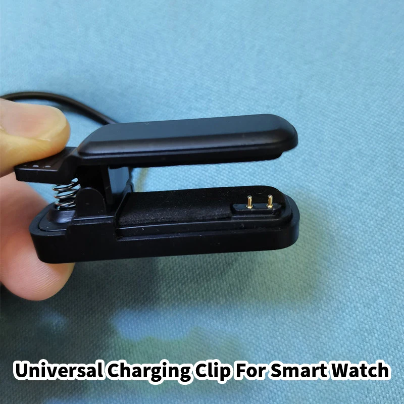 New 1pc 3/4mm Smart Watch 2 Pin Charger Clip 4mm 3mm Universal USB Charging Dock Cable For Smart Bracelet Wristband