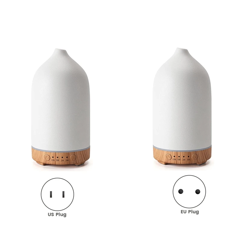 

250 мл диффузор эфирного масла для ароматерапии, керамический диффузор с 7 цветными светодиодными лампами, подходящий для дома-вилка европейского стандарта