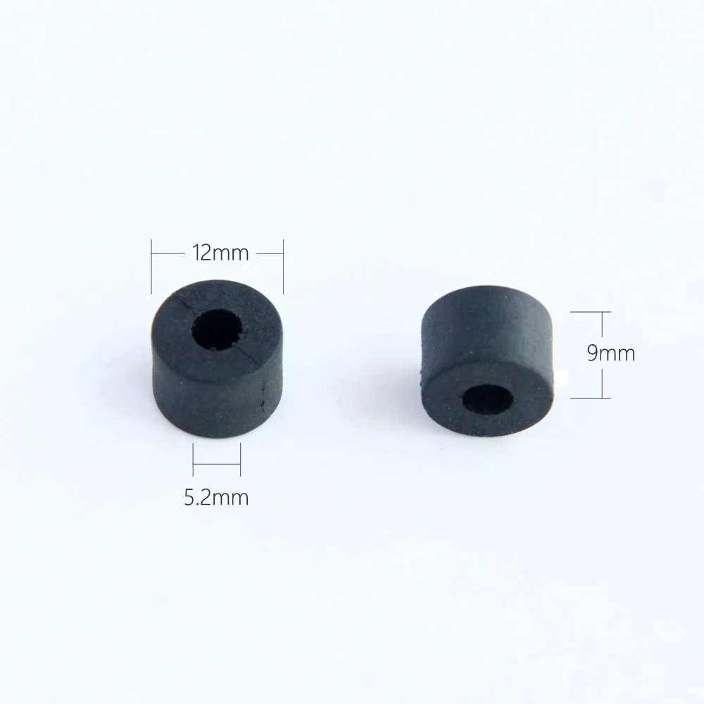 50pcs/Lot 9mm Thick Sheath Holster Spacers Black Nylon Round Rubber Washer