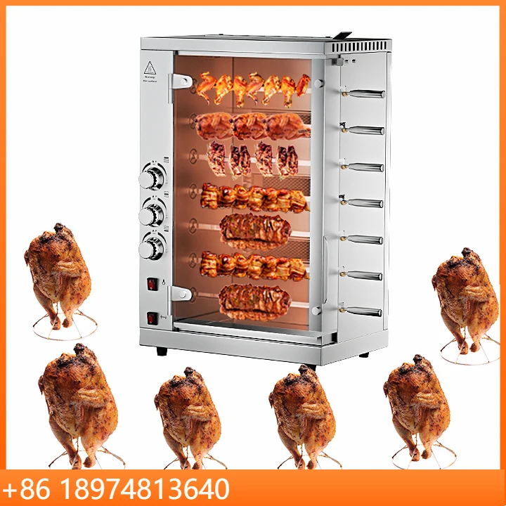 

CHUANGYU Commercial Restaurant Chicken Rotary Rotisseries Chicken Oven BBQ Gas Rotisserie Large Capacity Grill Chicken Machine