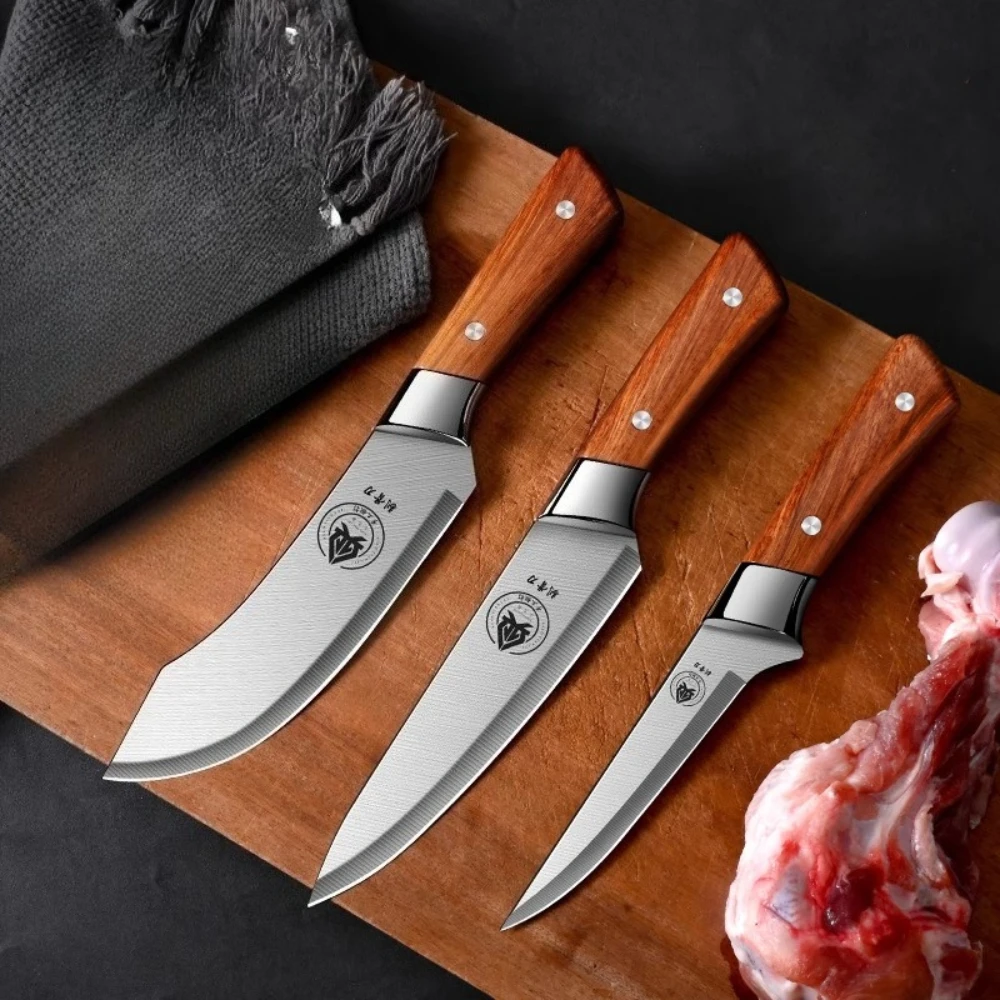 PLYS Boning Knife Steak Knife Slaughtering Knife Ultra-Sharp Stainless Steel Bleeding Knife Kitchen Knife Household