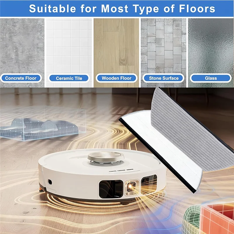 وسادات ممسحة بديلة قابلة للغسل T27C 10 عبوات لأجزاء القرش RV2820YE RV2820ZE RV2800AE RV2800S AV2800ZE القابلة لإعادة الاستخدام