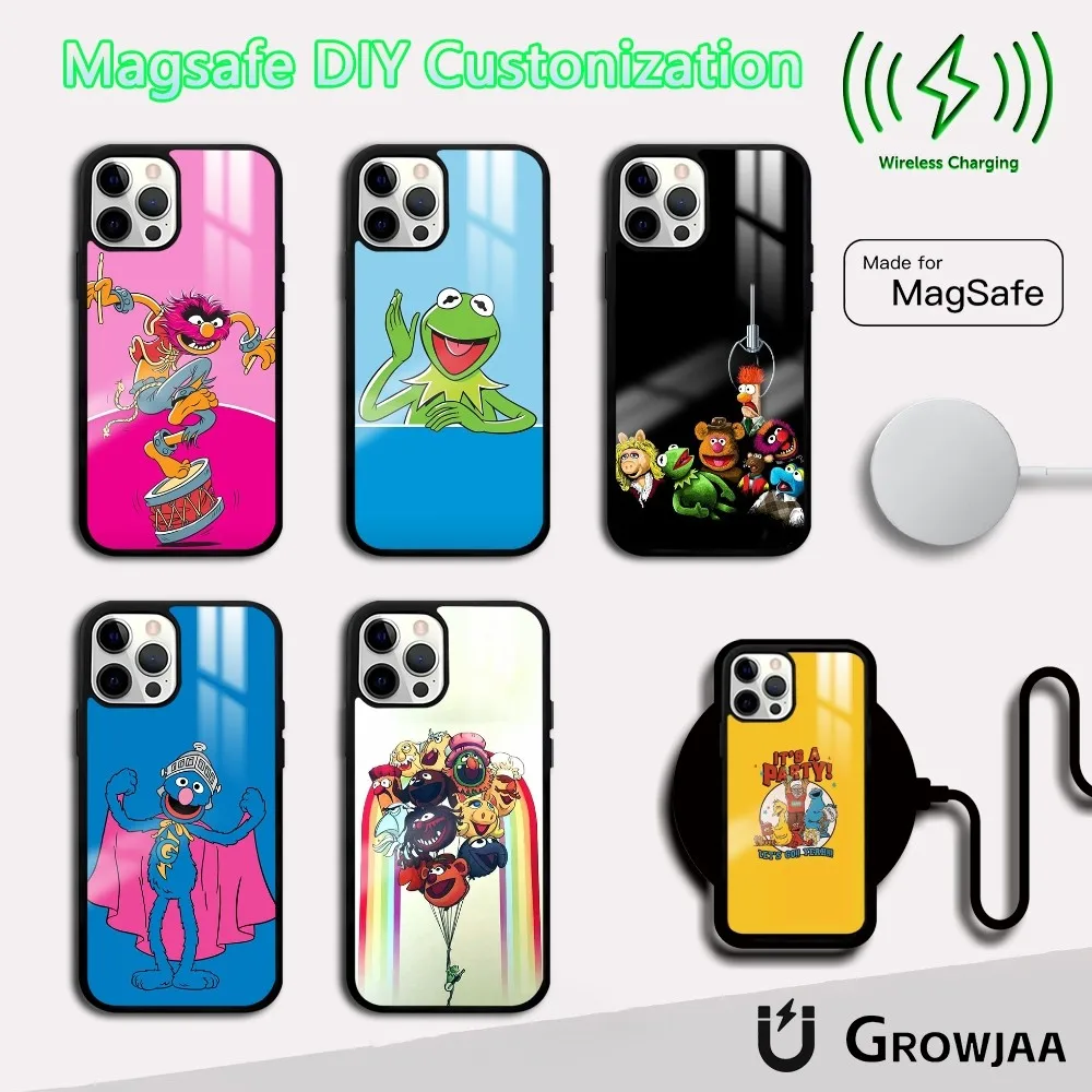 The M-Muppets Phone Case For iPhone 16 15 14 13 12 11 Pro Max Plus Mini Magsafe Mirror Wireless Magnetic Cover