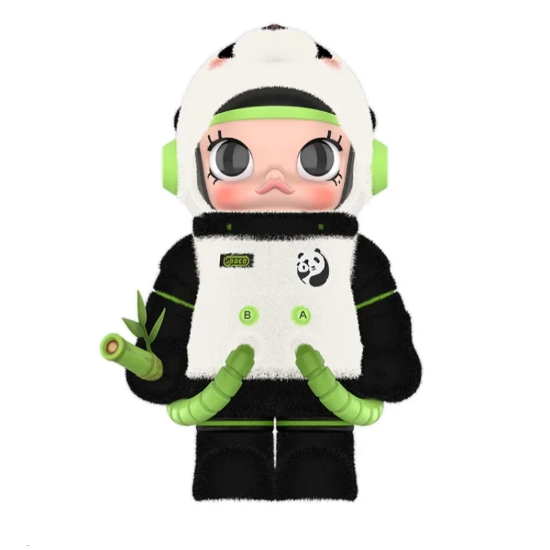 Cute Authentic Mega Space Molly 400% Panda Series Figurine Fashion Tide Doll Home Desktop Ornament Collectible Version Toy Gift